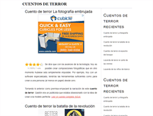 Tablet Screenshot of cuentosdeterror.org.mx